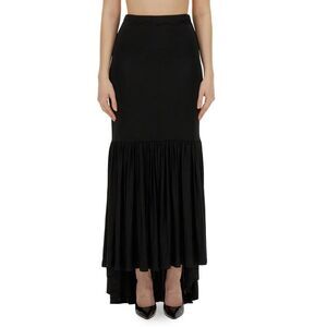 NINA RICCI Gathered Hem Maxi Skirt Women BLACK Skirts